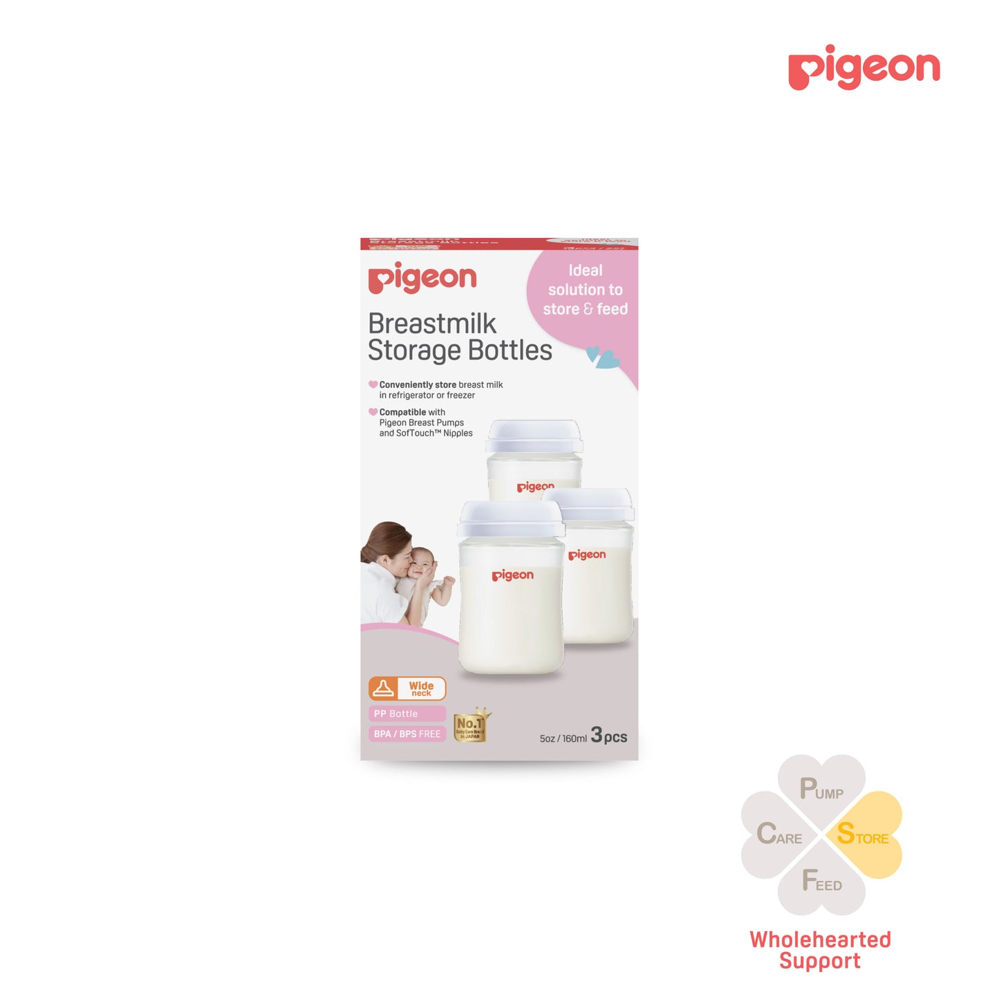Breastmilk Storage Bottle WN 160ml(3pcs)