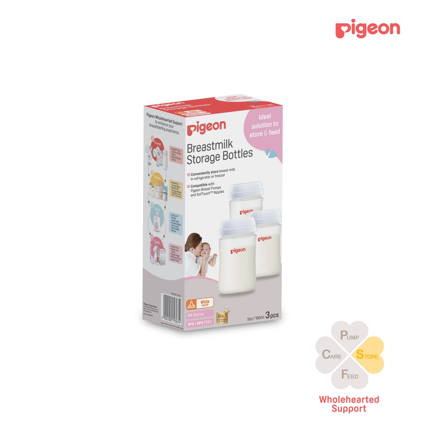 Breastmilk Storage Bottle WN 160ml(3pcs)