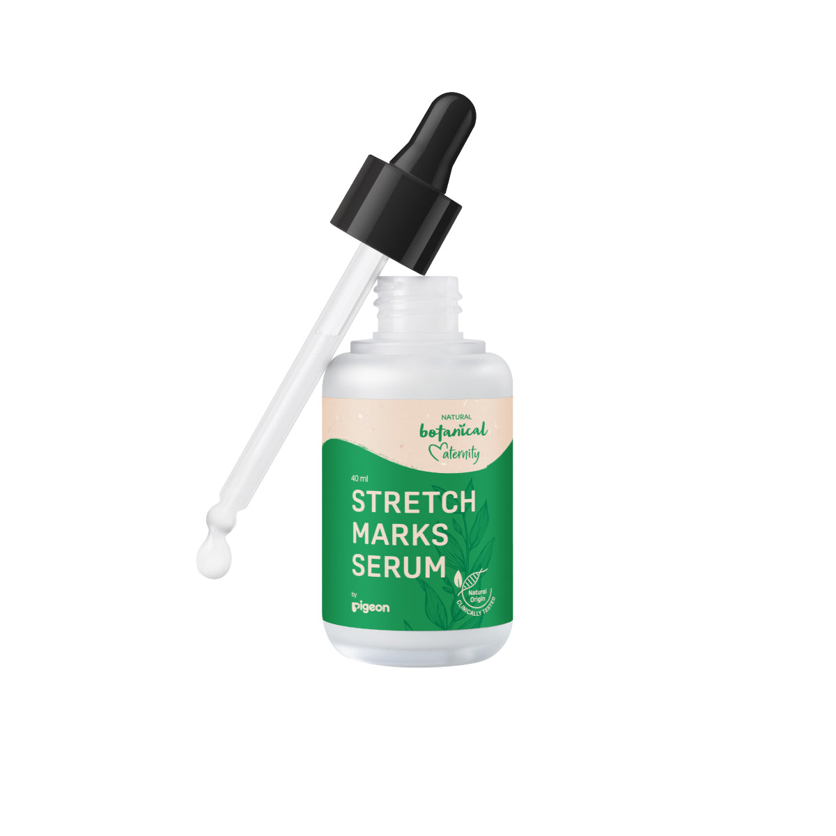 Natural Botanical Maternity Stretch Marks Serum Dropper and Bottle
