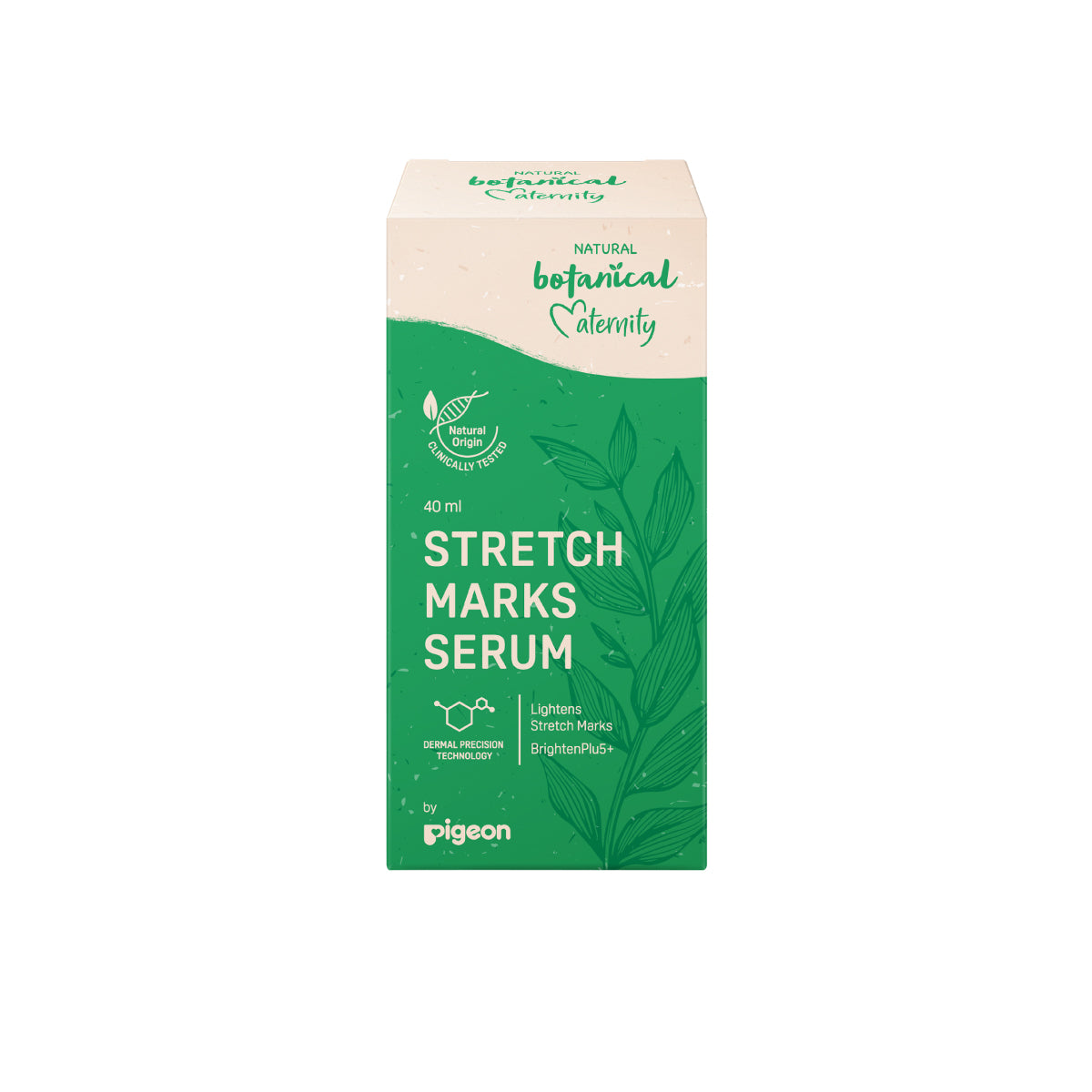 Natural Botanical Maternity Stretch Marks Serum Front Packaging
