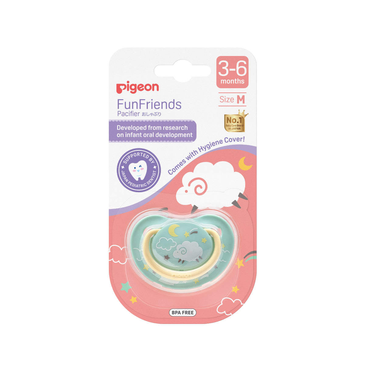Pigeon FunFriends Pacifier Sheep Size M Packaging Front