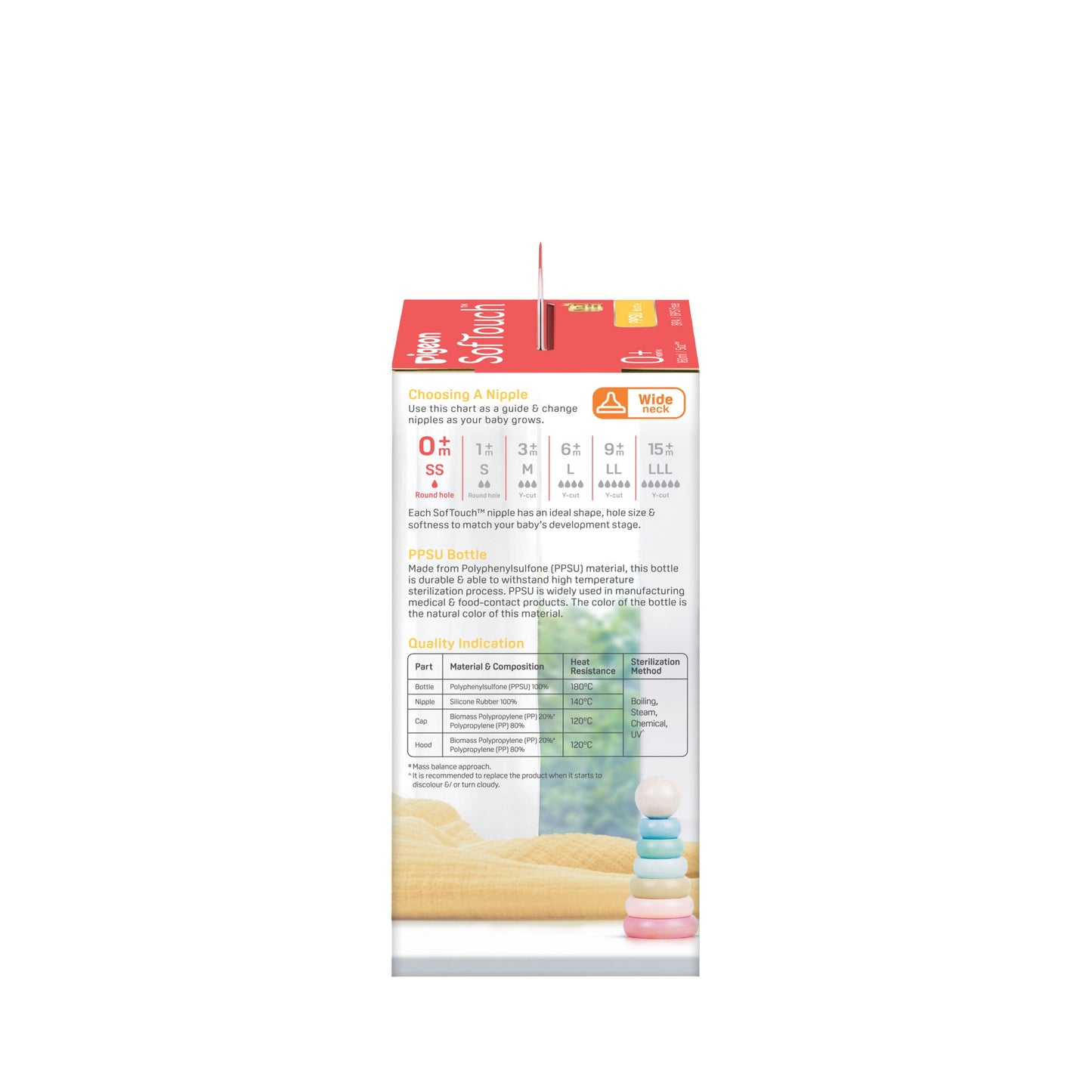 SofTouch™ BPP Nursing Bottle PPSU 160ml Logo