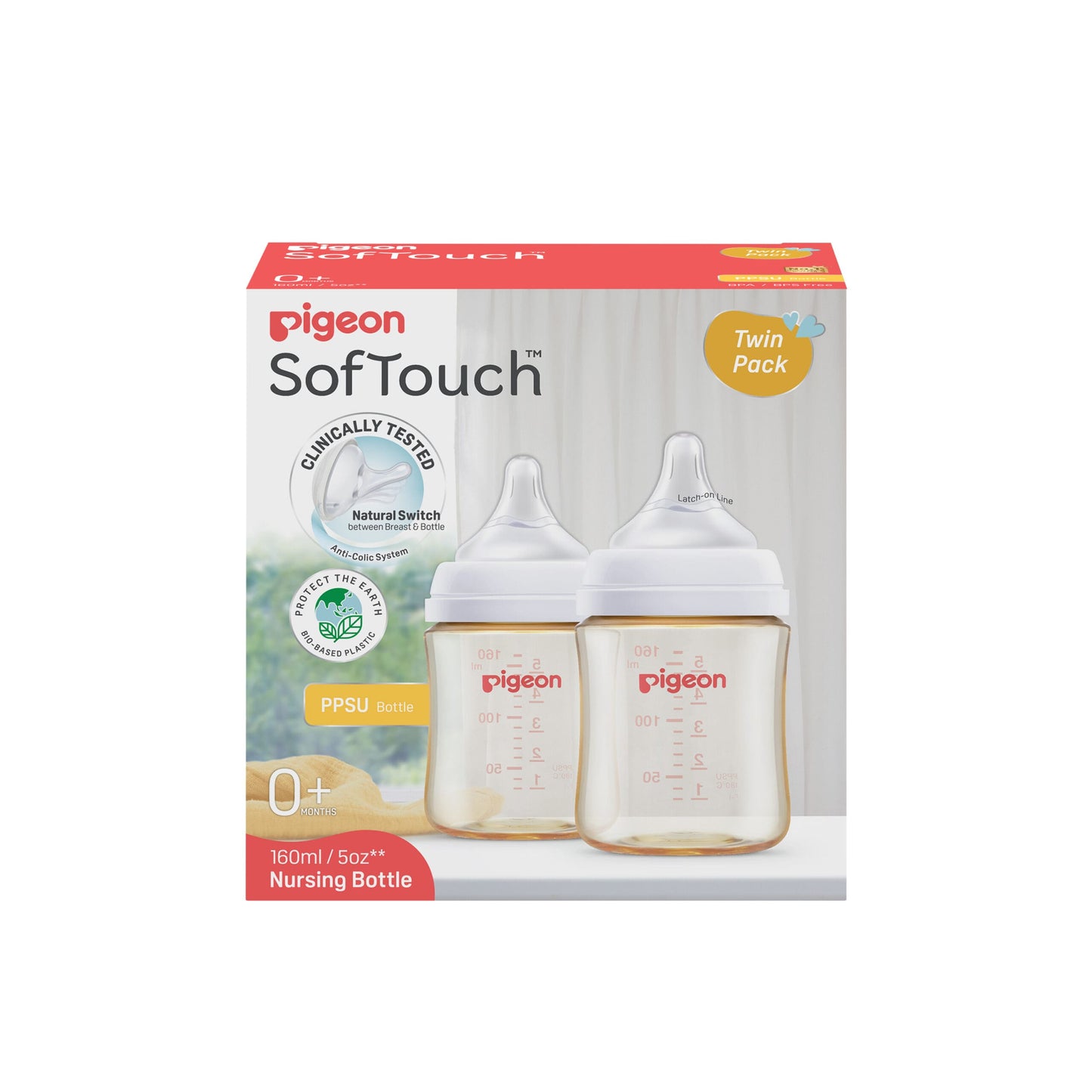 81275_SofTouch BPP Nursing Bottle PPSU 160ml Twin Pack Logo_Packaging_Front