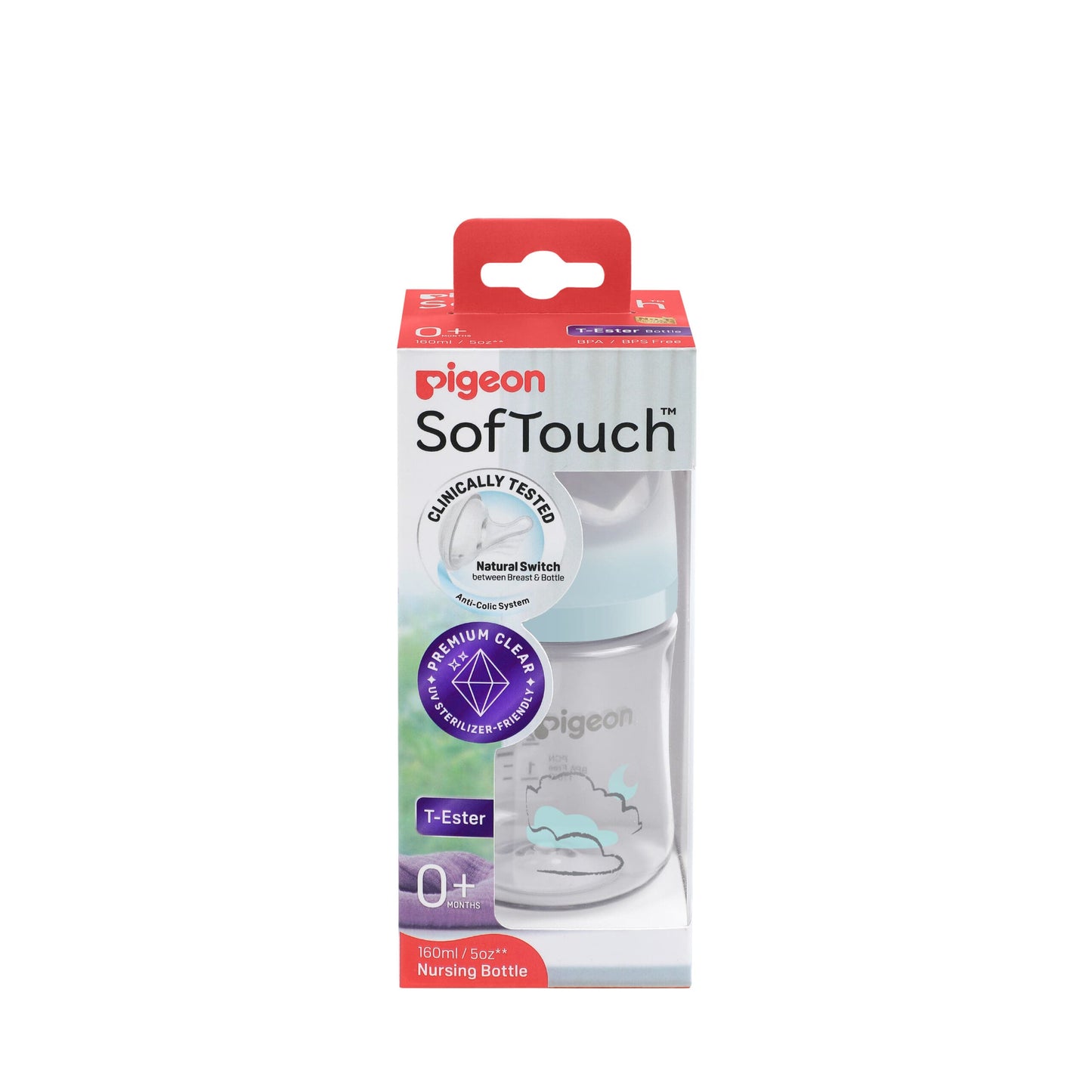 SofTouch™ BPP Nursing Bottle T-Ester 160ml Cloud