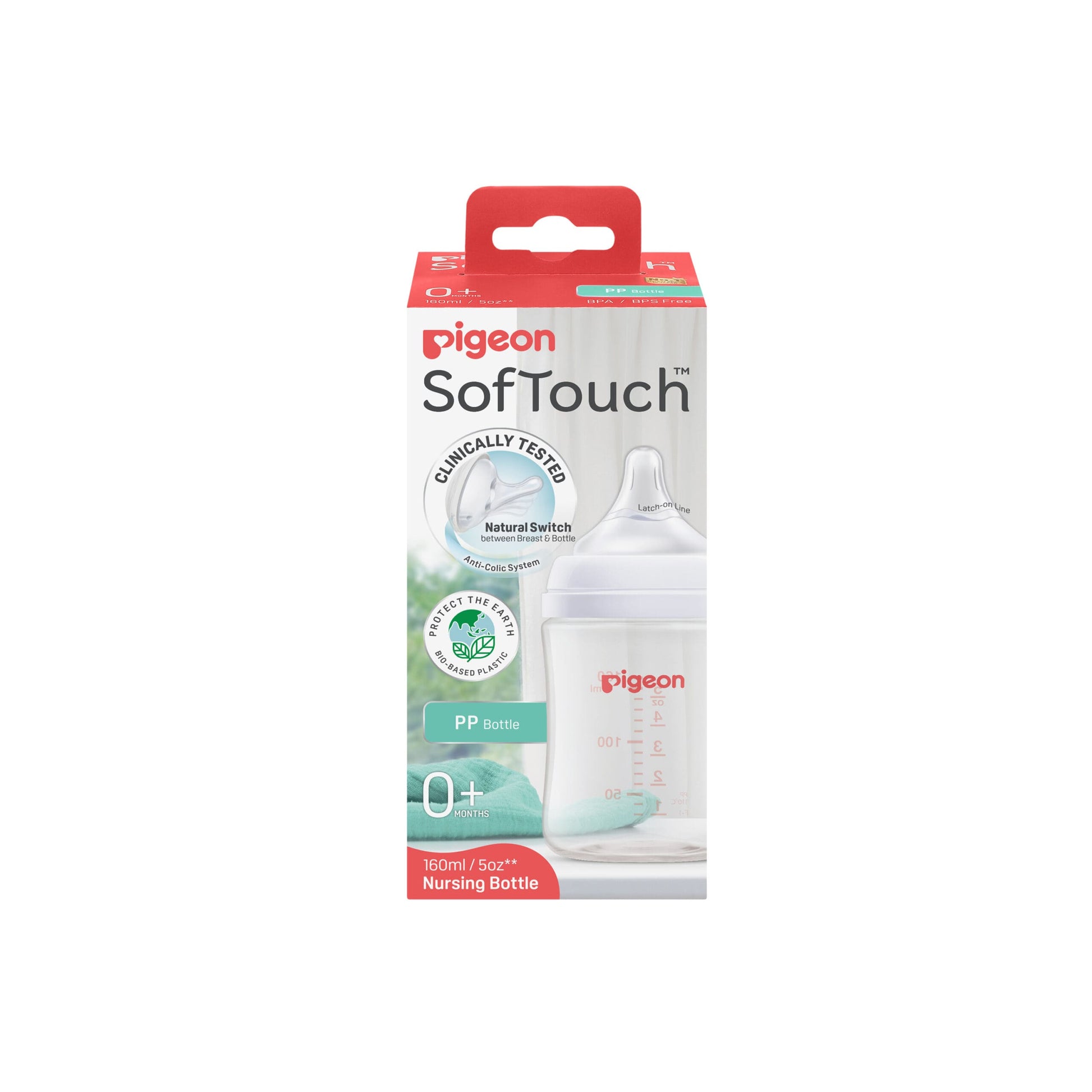 81289_SofTouch BPP Nursing Bottle PP 160ml Logo_Packaging_Front