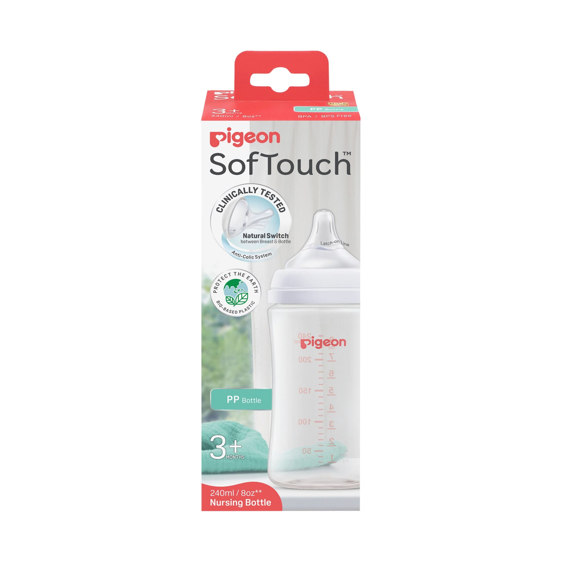 81290_SofTouch BPP Nursing Bottle PP 240ml Logo_Packaging_Front