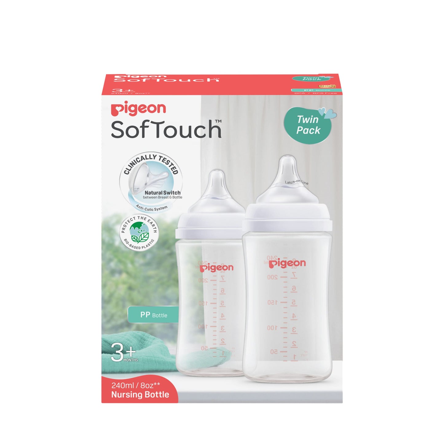 81293_SofTouch BPP Nursing Bottle PP 240ml Twin Pack Logo_Packaging_Front