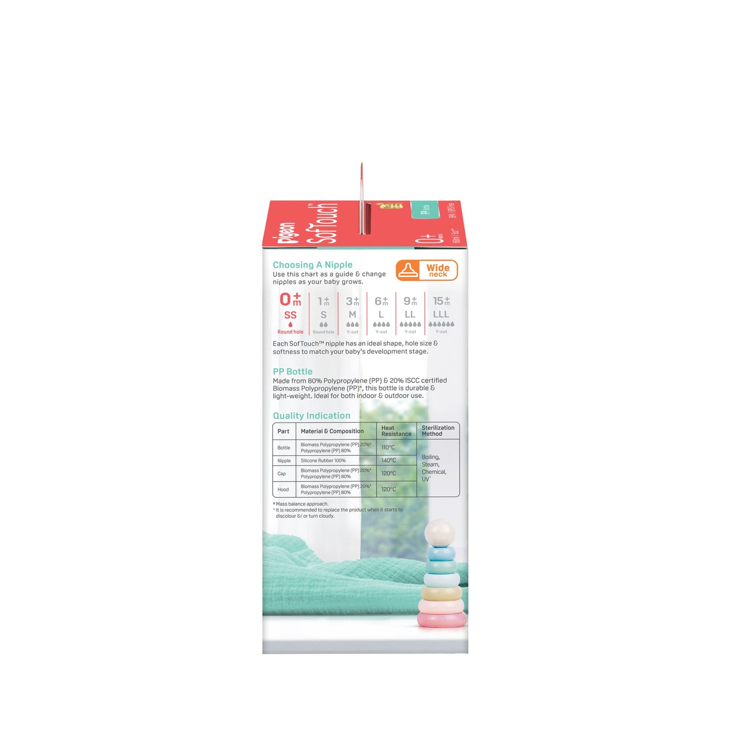 SofTouch™ BPP Nursing Bottle PP 160ml Logo