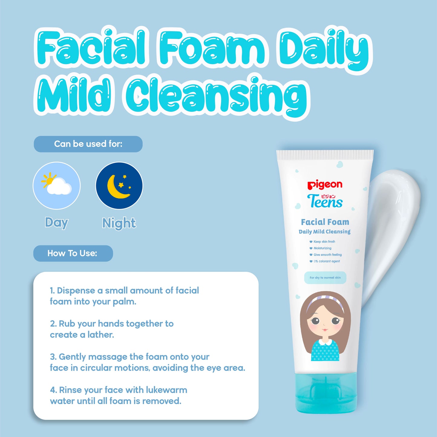Pigeon Teens Facial Foam - Daily Mild Cleansing 100g