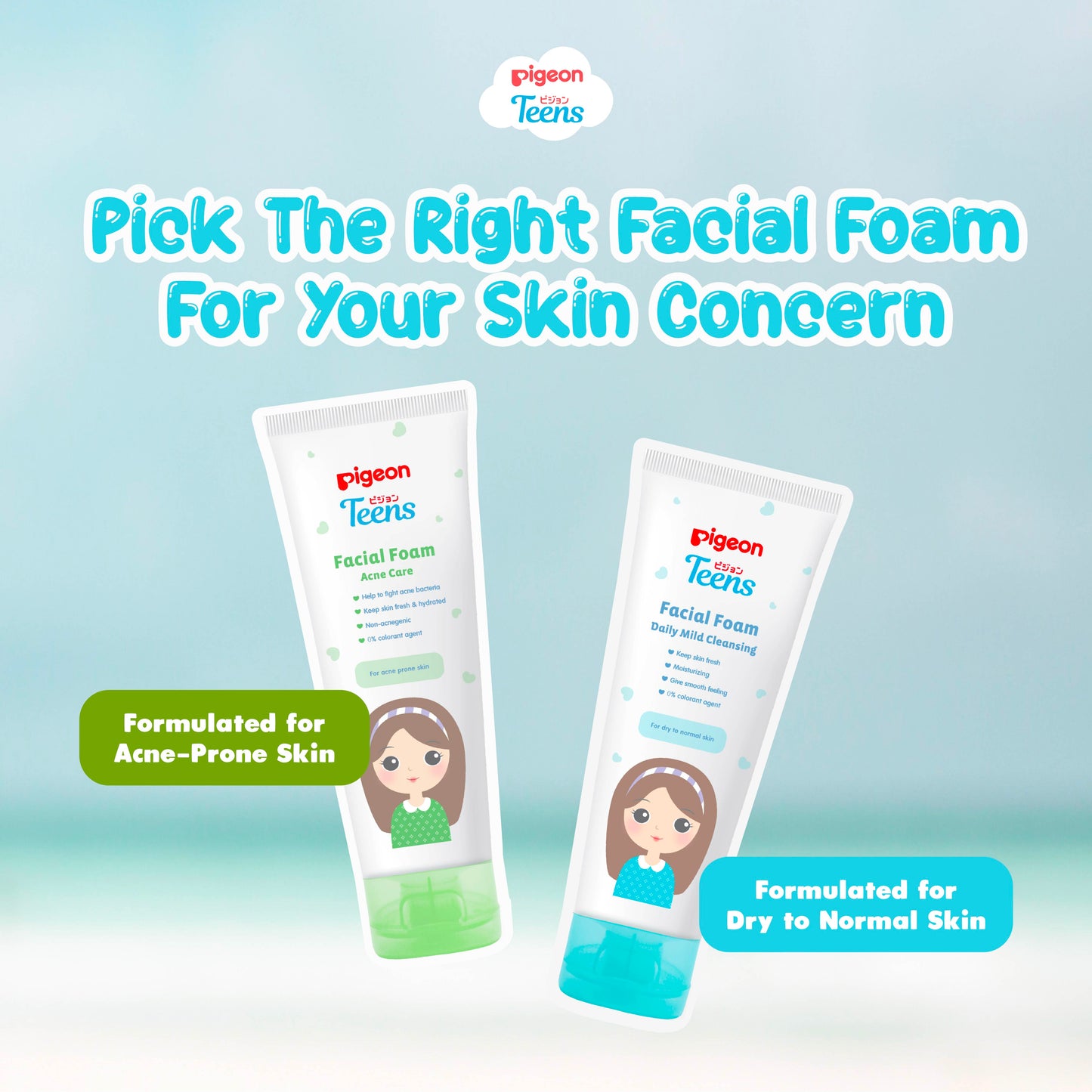 Pigeon Teens Facial Foam - Daily Mild Cleansing 100g