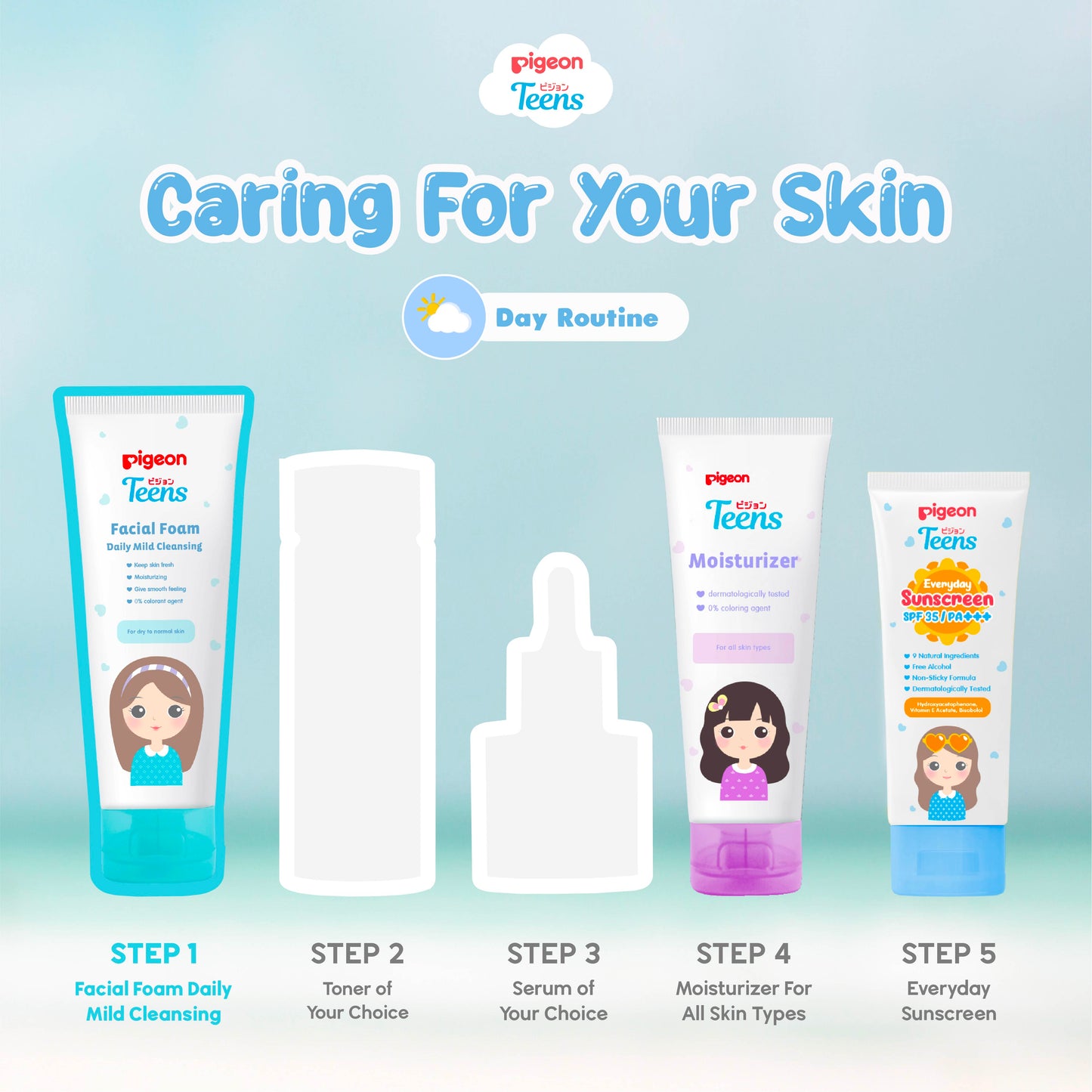 Pigeon Teens Facial Foam - Daily Mild Cleansing 100g