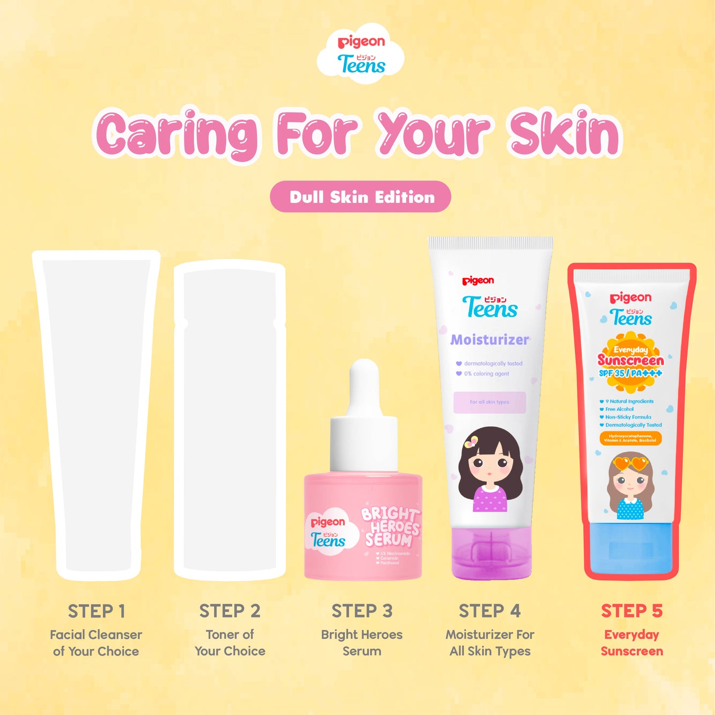 Pigeon Teens Everyday Sunscreen SPF35PA++ 30ml