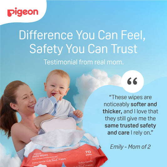 Pigeon Aqua Baby Wipes (20 Wipes x 3)