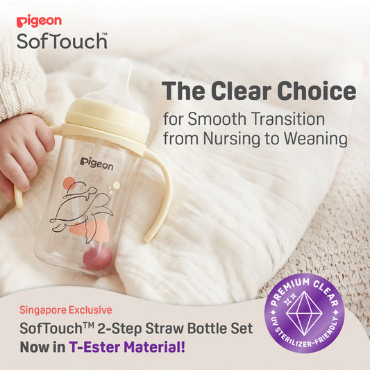 SofTouch™ BPP 2-Step Straw Bottle Set T-ester 240ml Ocean