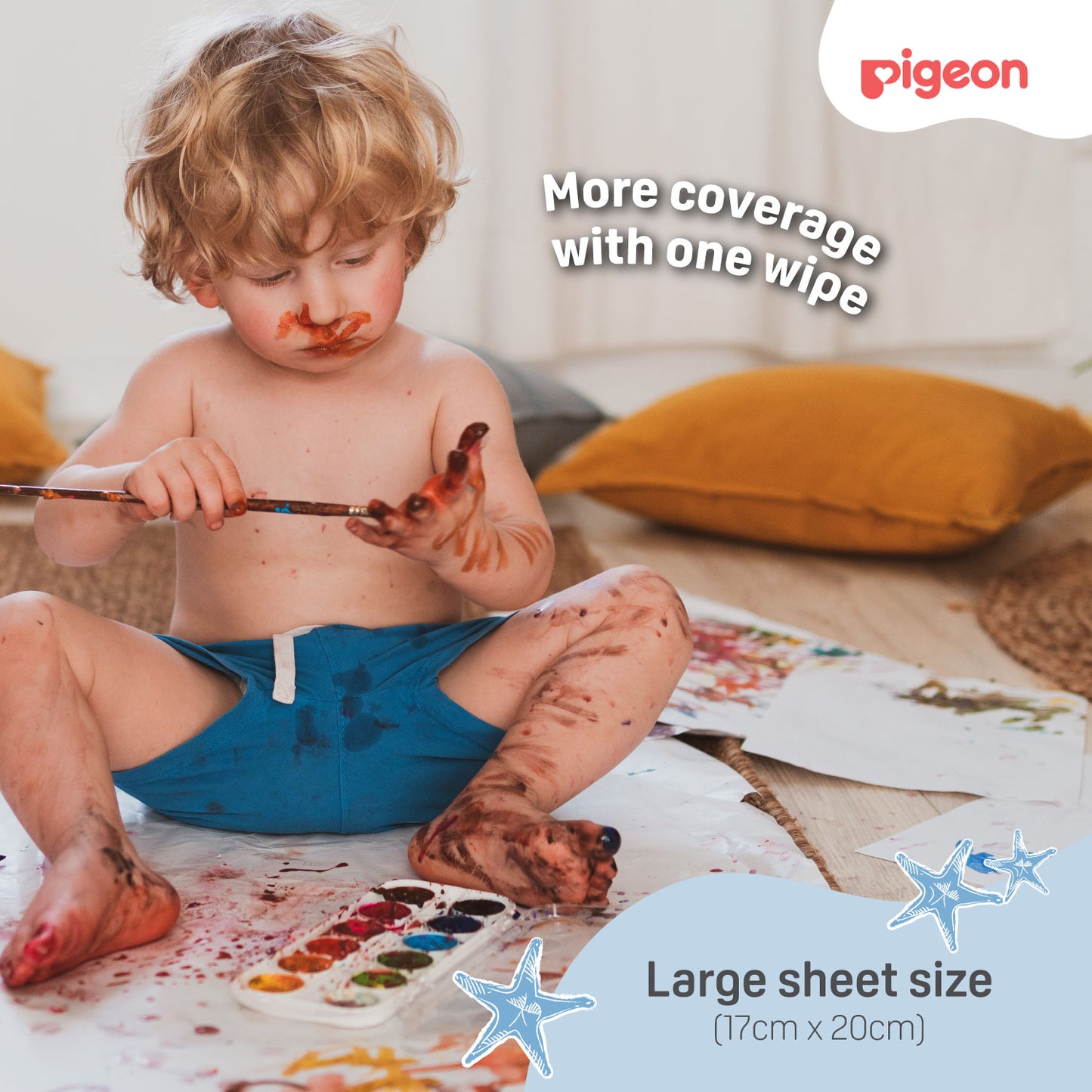 Pigeon Embossed Baby Wipes 100% Pure Water 70s 12in1 (Extra Soft & Thick)