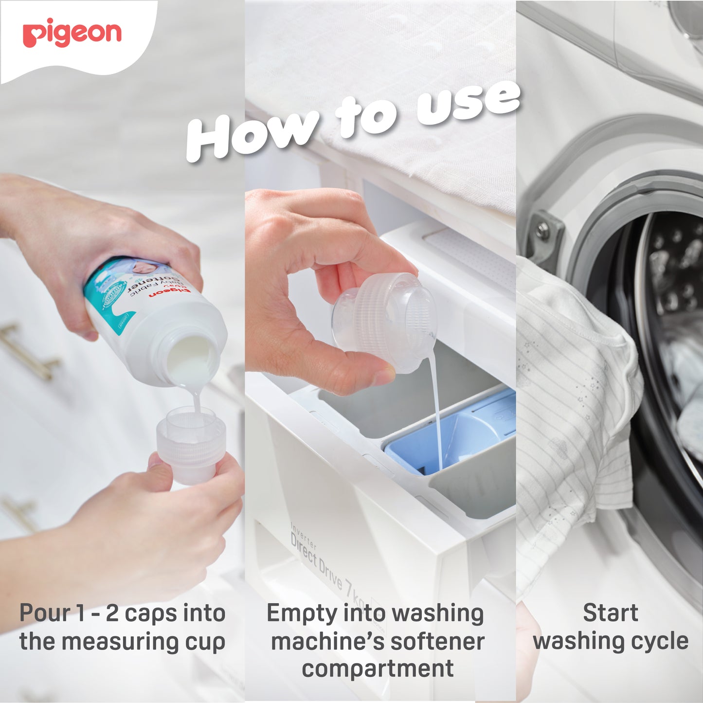 Pigeon baby fabric softener-how to use