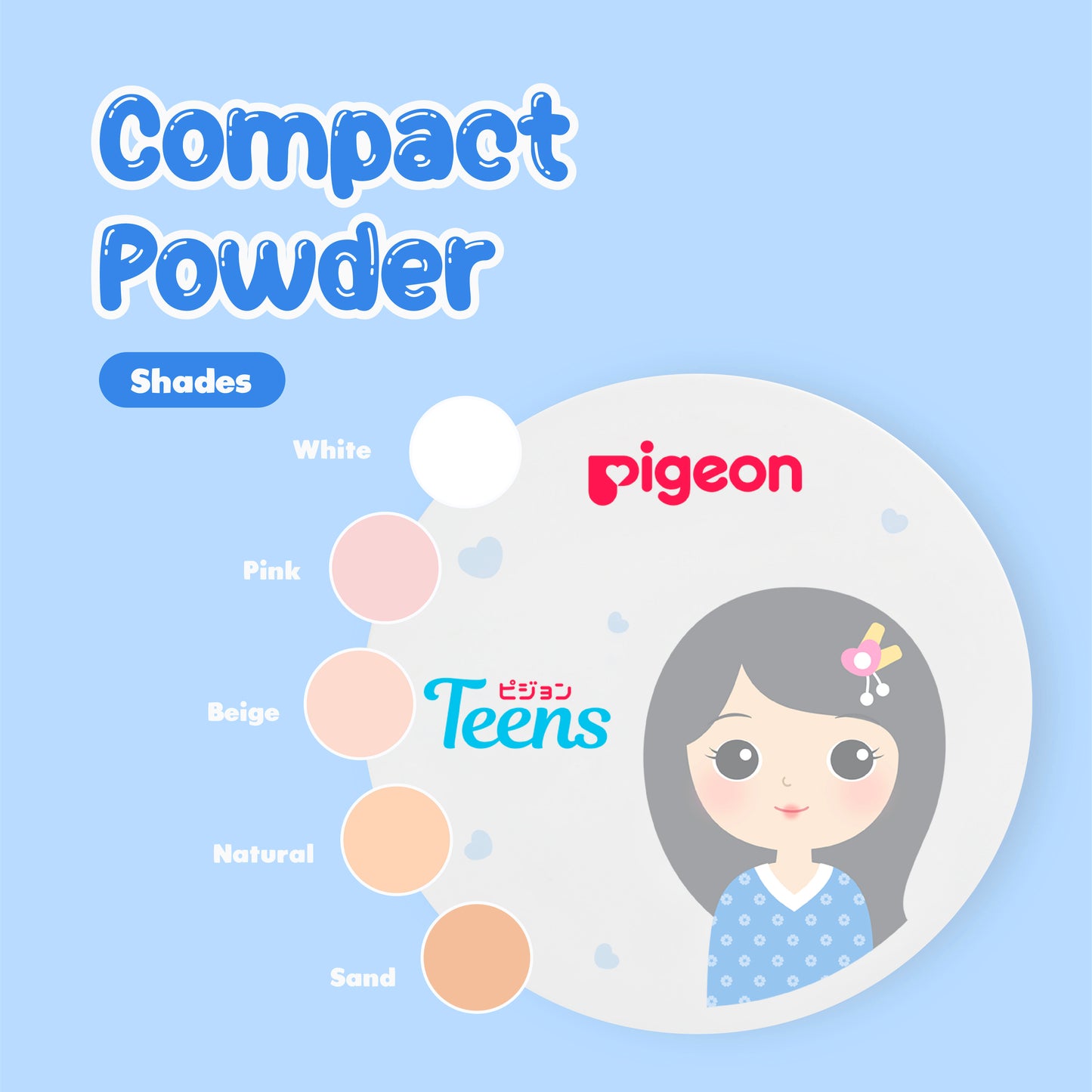 Pigeon Teens Compact Powder + UV Protection 14g