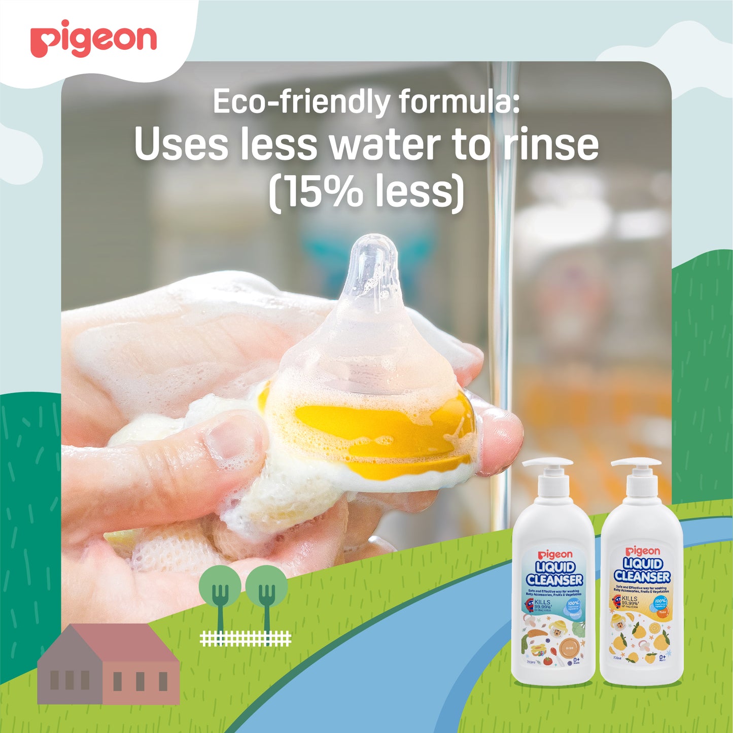 Liquid Cleanser Regular & Yuzu use less water to rinse