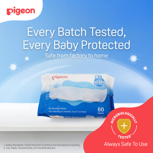 Pigeon Anti-Bacterial Wet Tissues Single Pack (20 Wipes)