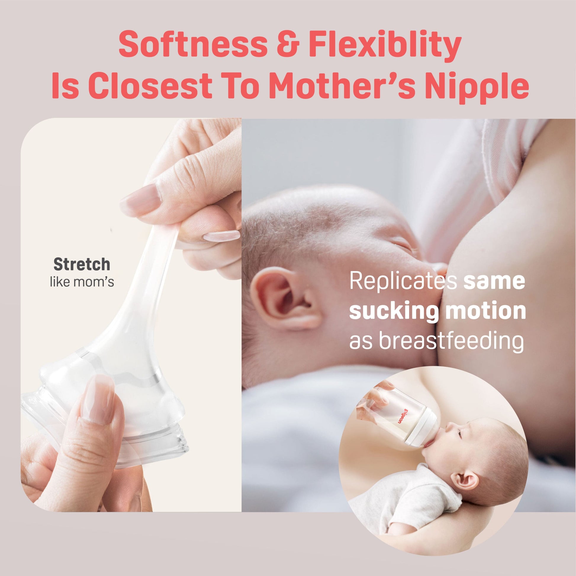 SofTouch™ Nursing Bottle_Soft & flexible like mom's