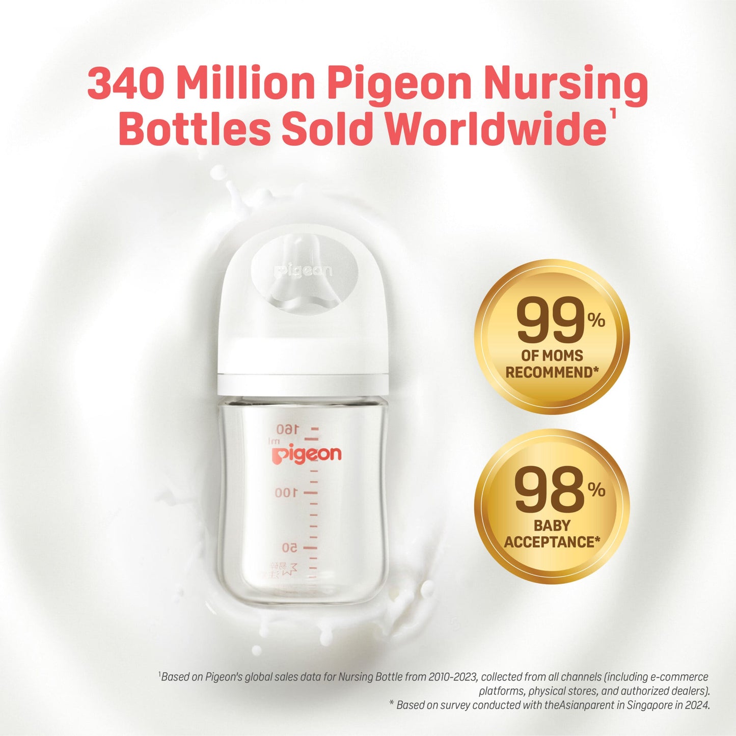 SofTouch™ BPP Nursing Bottle Glass 240ml Logo