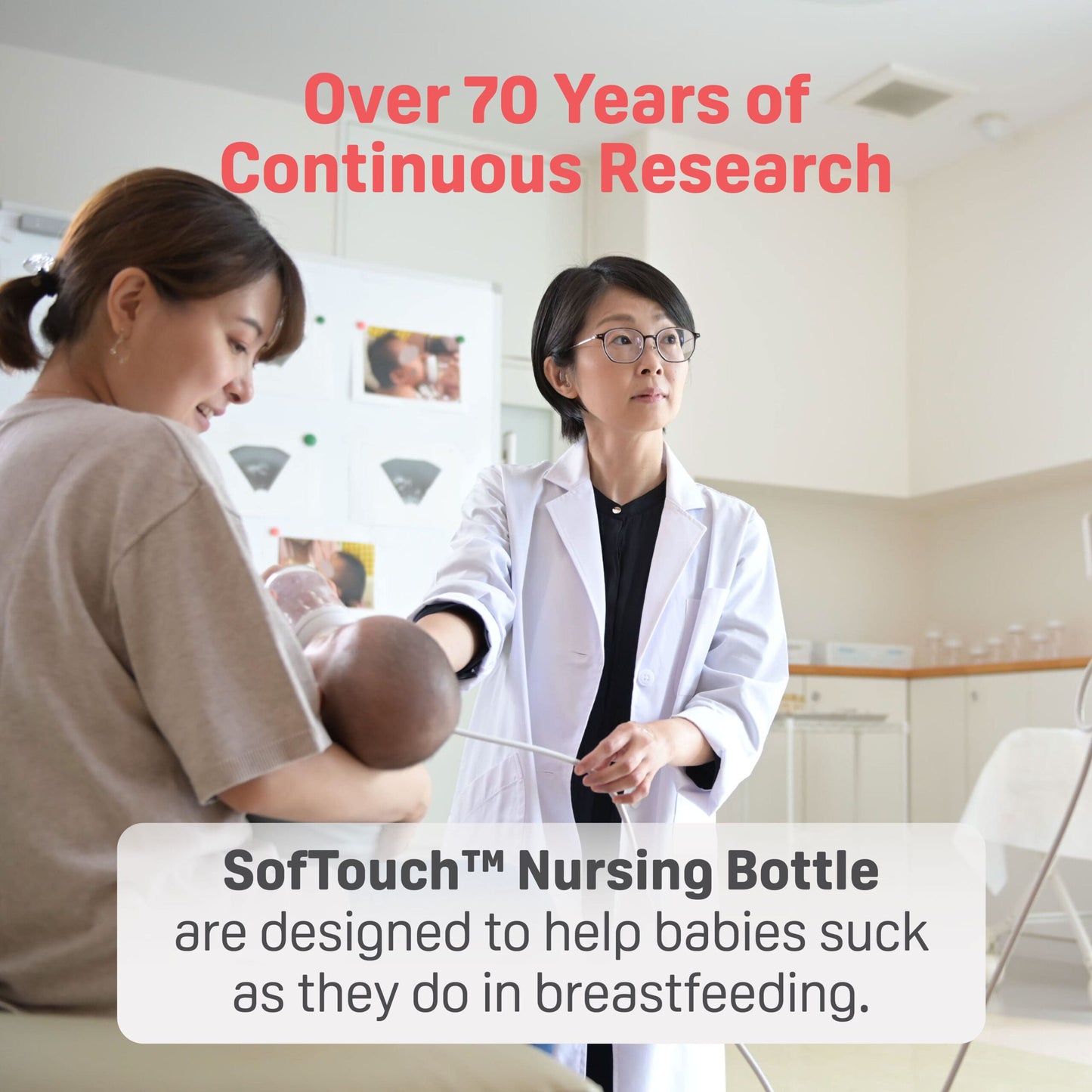 SofTouch™ Nursing Bottle_70 years of breastfeeding research