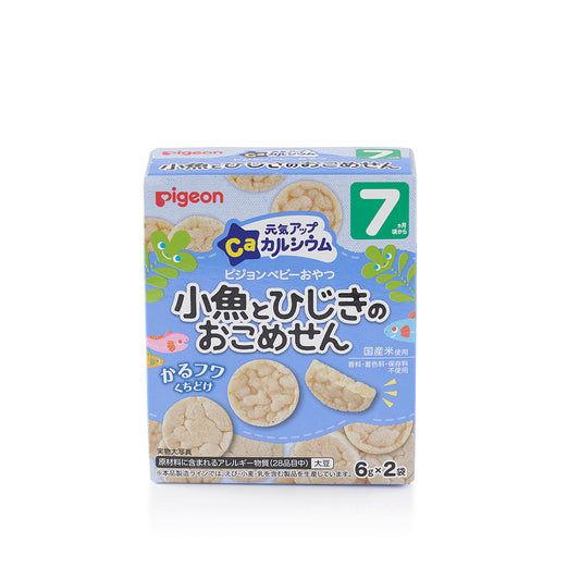 Pigeon Baby Rice Cracker With Small Fish & Seaweed (2 Packs x 6g)