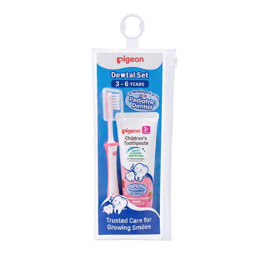 Children's Dental Set For 3+Years - Strawberry Flavour