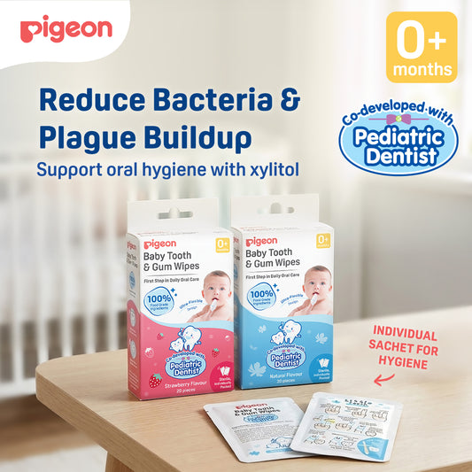 Pigeon Baby Tooth & Gum Wipes Strawberry 20S