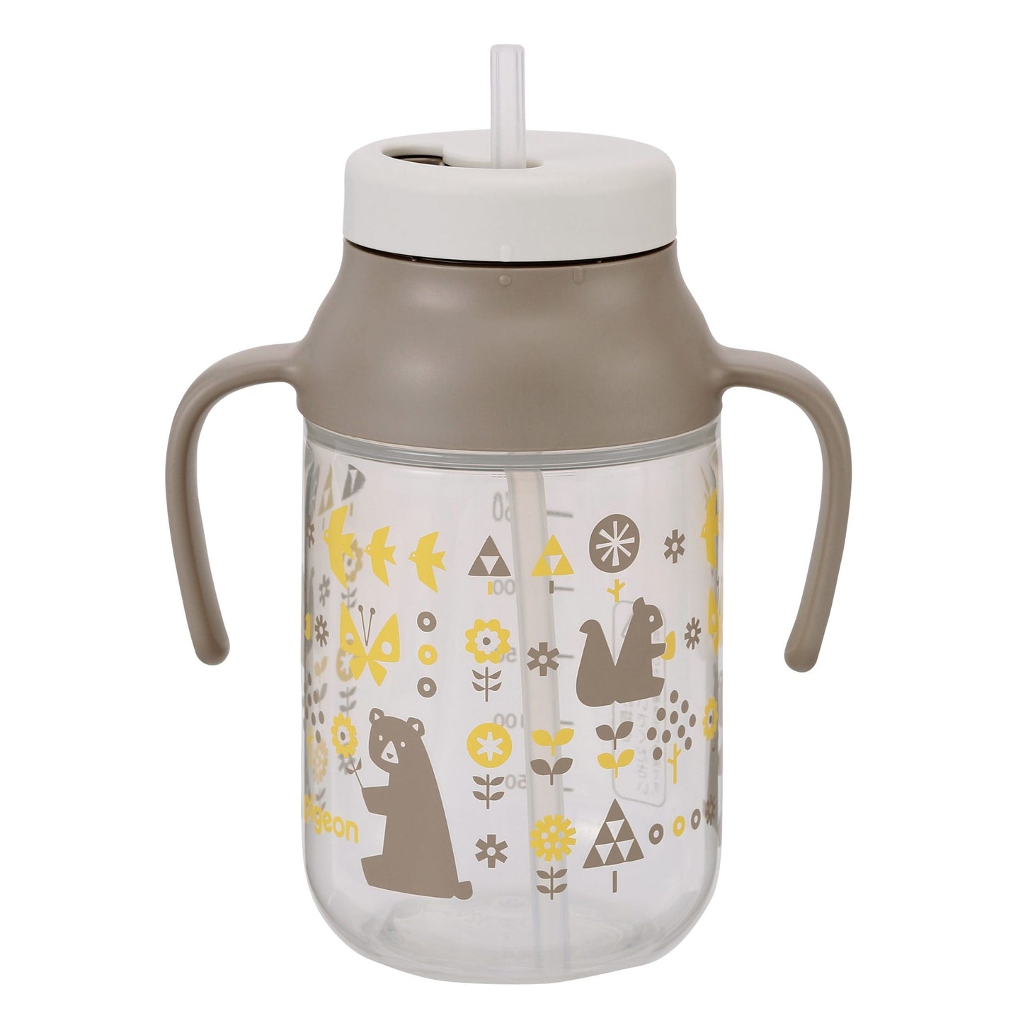 Kurutto Straw Bottle Animal 330ml