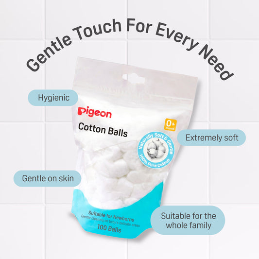 Pigeon 100% Pure Cotton Ball (100 Pcs/Pack)