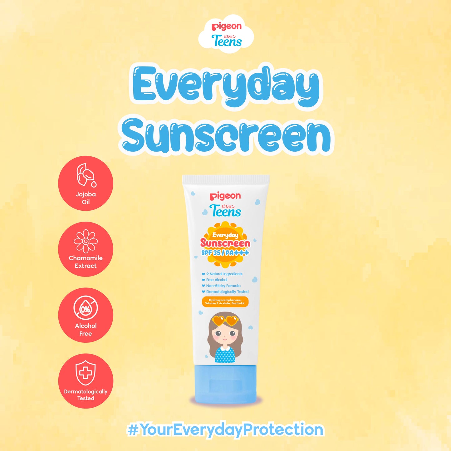 Pigeon Teens Everyday Sunscreen SPF35PA++ 30ml