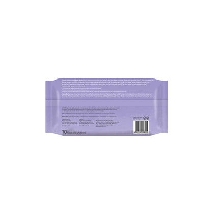 Alcohol-free and paraben-free Pigeon wipes for sensitive skin, dermatologically tested with a Lanolin moisture barrier.