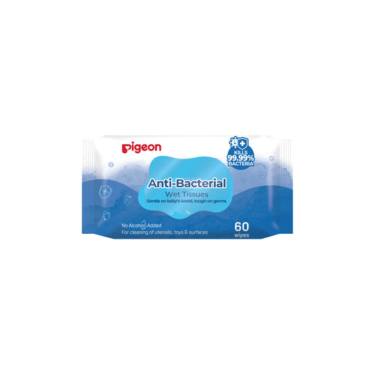 Pigeon Anti-Bacterial Wet Tissues Single Pack (60 Wipes)