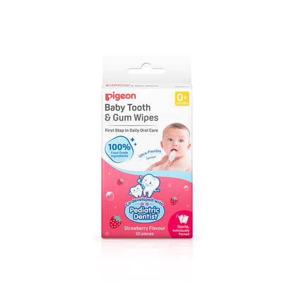 Pigeon Baby Tooth & Gum Wipes Strawberry 20S