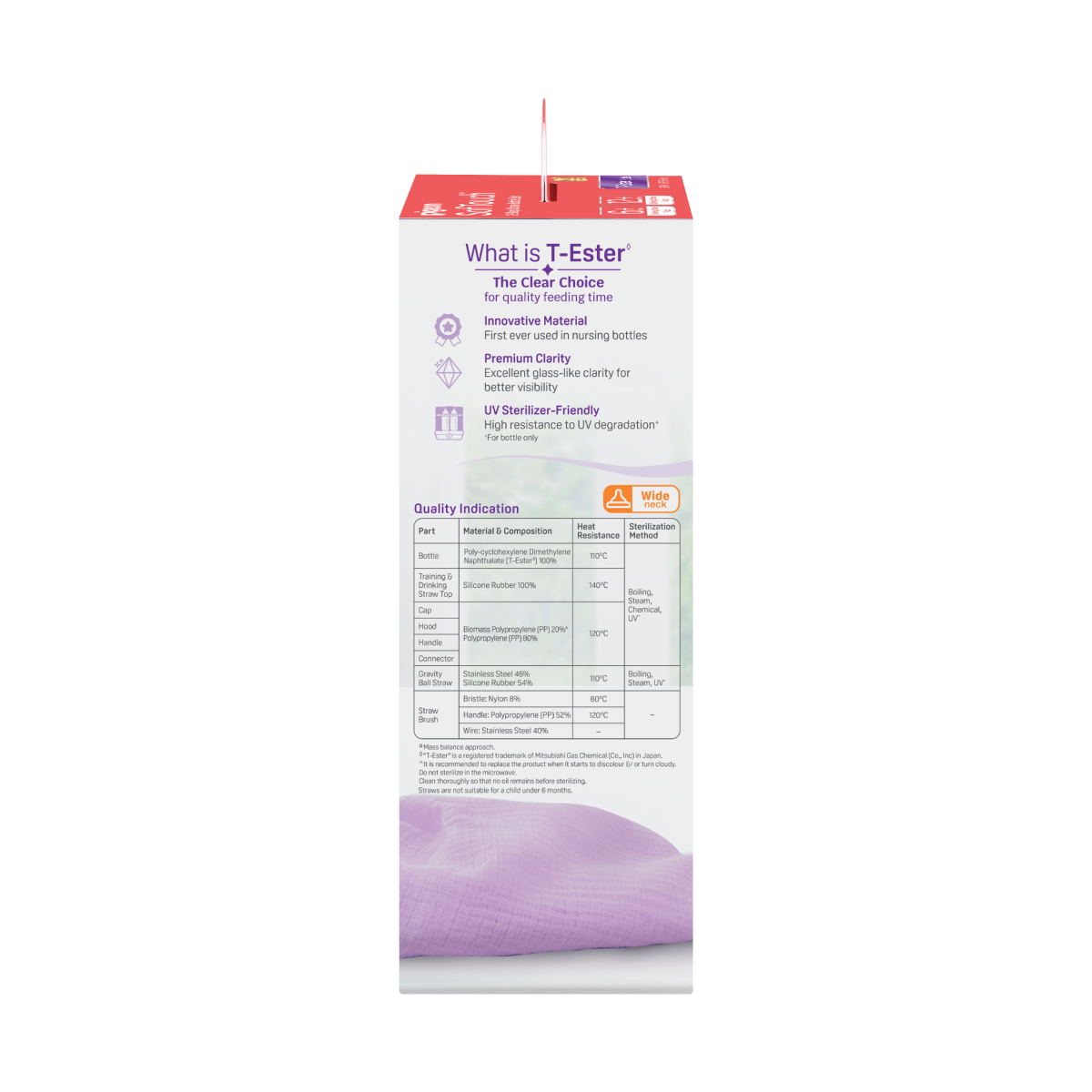 SofTouch™ BPP 2-Step Straw Bottle Set T-ester 240ml Ocean