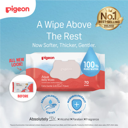 Pigeon Aqua Baby Wipes (20 Wipes x 3)