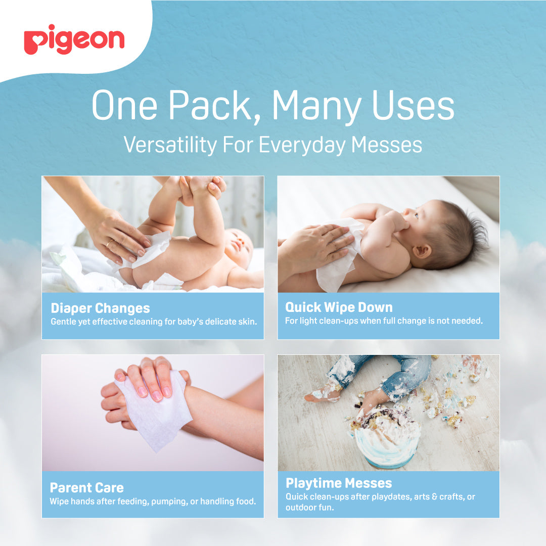 Pigeon Aqua Baby Wipes (20 Wipes x 3)