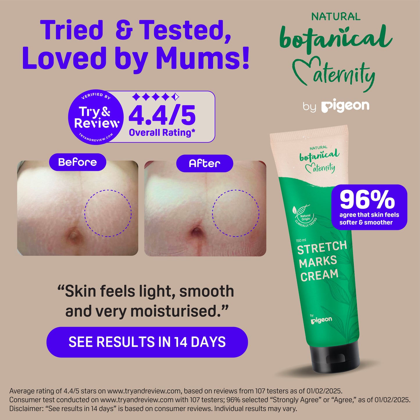 Natural Botanical Maternity Stretch Marks Cream 150ml