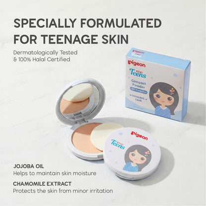 Pigeon Teens Compact Powder + UV Protection 14g (Refill + Puff)
