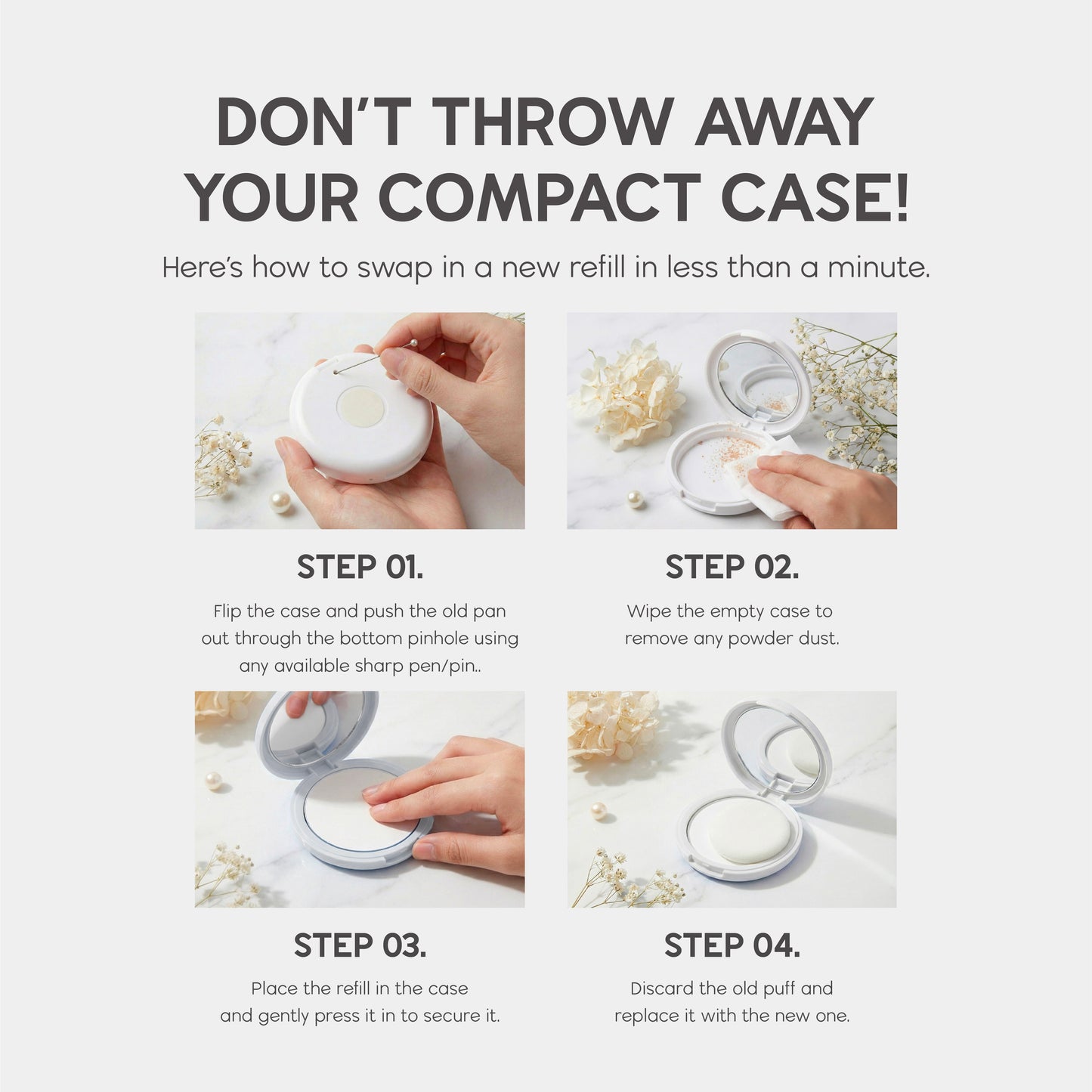 Pigeon Teens Compact Powder + UV Protection 14g (Refill + Puff)