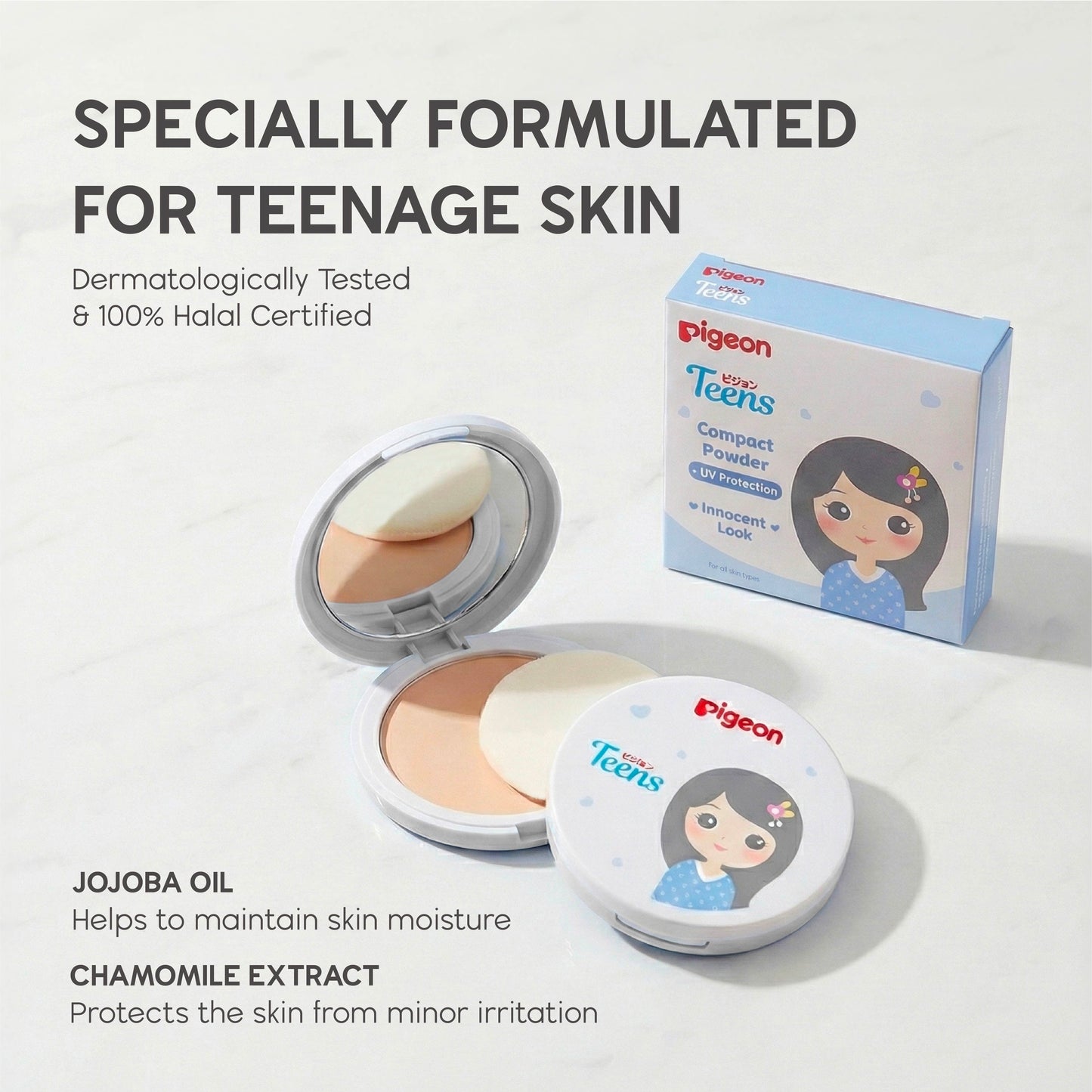 Pigeon Teens Compact Powder + UV Protection 14g