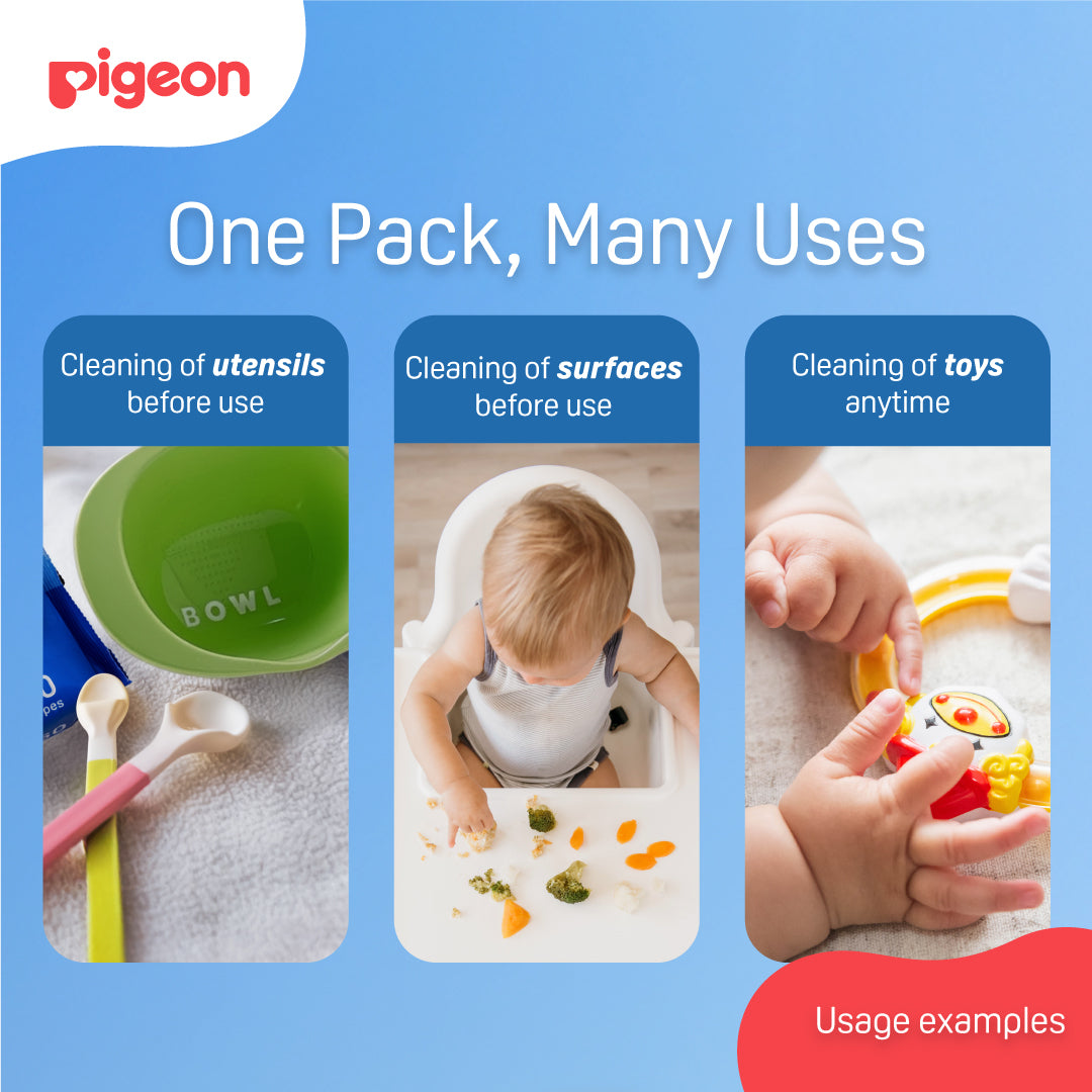 Pigeon Anti-Bacterial Wet Tissues Single Pack (60 Wipes)