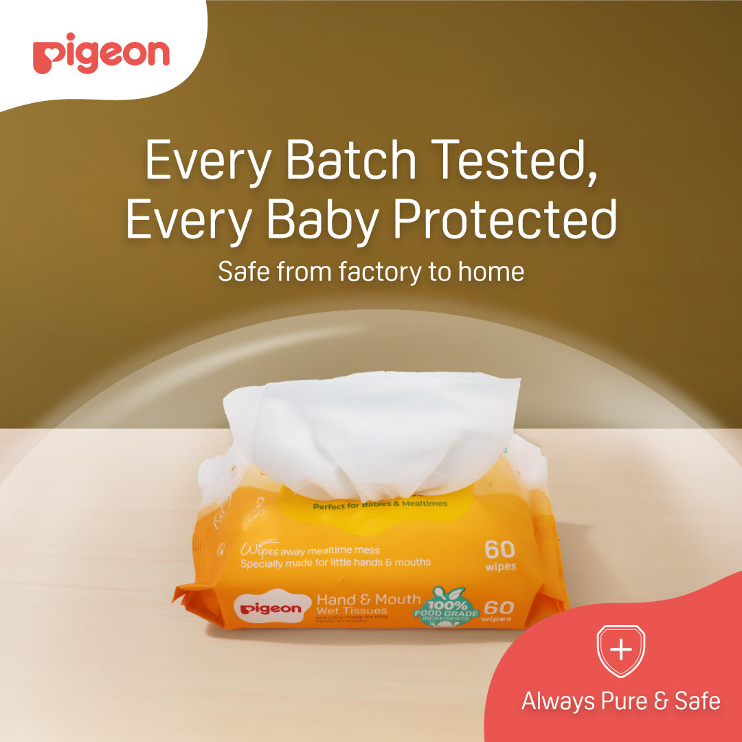 Pigeon Hand And Mouth Wet Tissues (60 Wipes x 2)