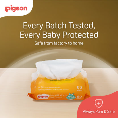 Pigeon Hand And Mouth Wet Tissues (60 Wipes x 2)