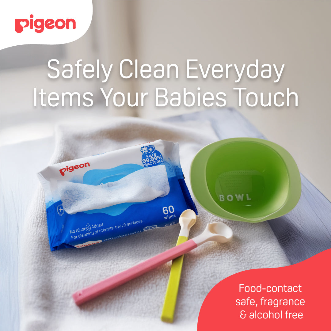 Pigeon Anti-Bacterial Wet Tissues Single Pack (60 Wipes)