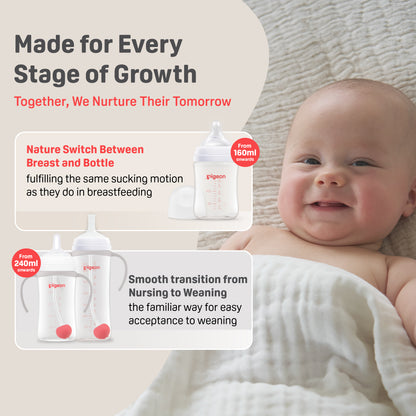SofTouch bottle growth and transition stages

