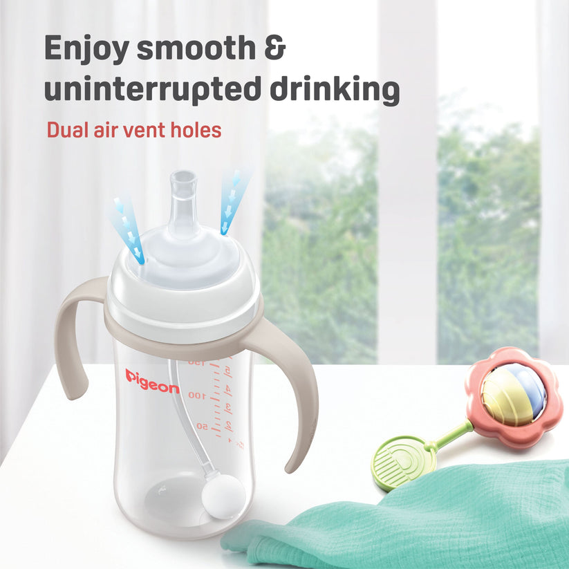 SofTouch™ Nursing Bottle Training Straw Top Set | Pigeon Singapore